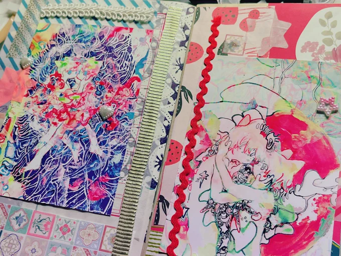 #COMITIA141 #コミティア141 毎年制作してる手作り画集「ポプラ」コミティアに向けて制作中です 