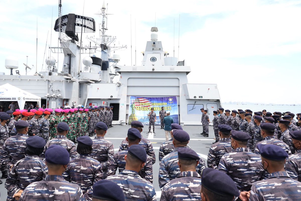 _TNIAL_'s tweet photo. TNI AL SAMBUT KEDATANGAN SATGAS LATMA RIMPAC DAN LATMA JOINT MINEX PANDU TAHUN 2022

https://t.co/lFoaq7o5eq

#rimpac #rimpactnial #marinir #marinirtnial #jalesvevajayamahe #koarmadaII #pangkoarmadaII #KSAL #KASAL #satgasrimpac #krisim https://t.co/Fhs564v7Iu