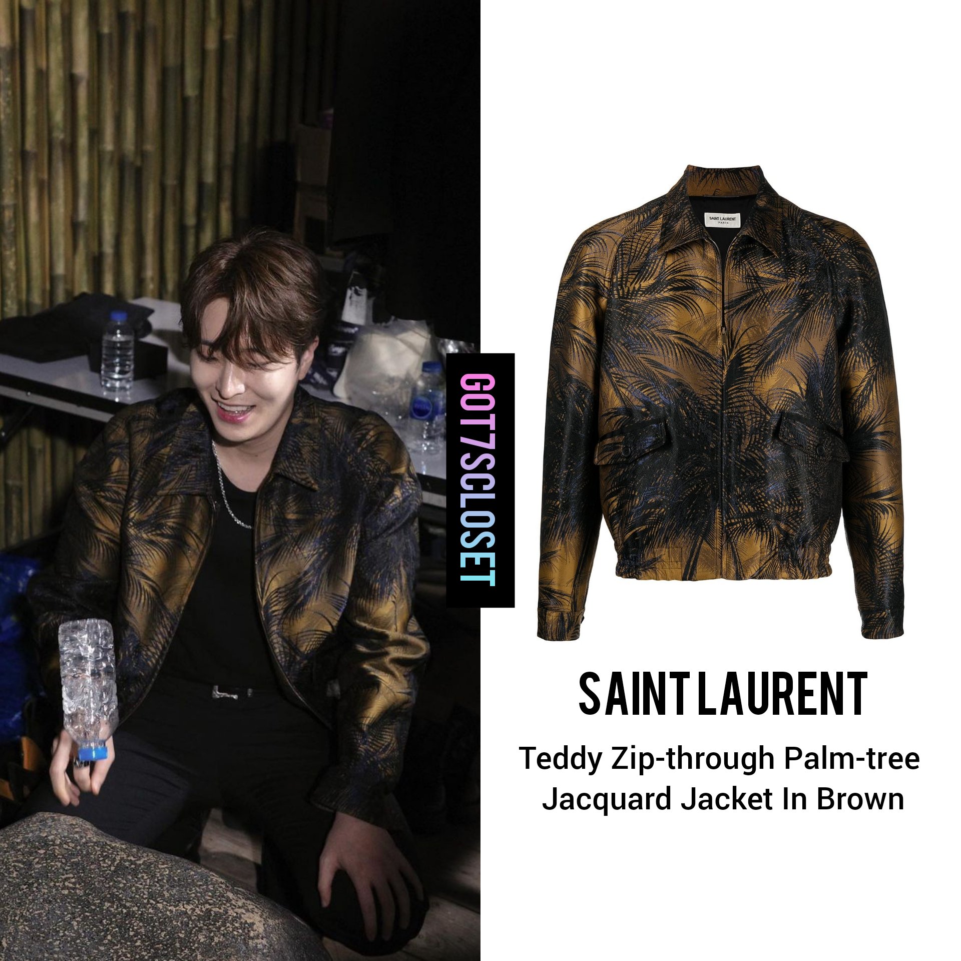 Saint laurent jacket palm tree deals