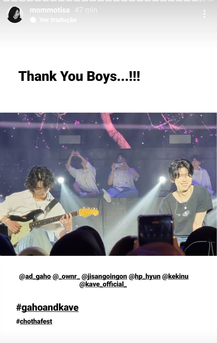 BrasilGaho's tweet photo. [📸] Gaho e Kave live in Jacarta.

Cr: mommotisa

#GahoAndKAVE_ChothaFest
#Gaho #가호 @gaho88882970 @kave_official @_ownr__ @jisangoingon https://t.co/ILlrZEB6PT