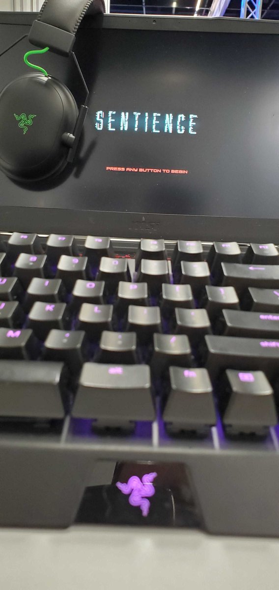 sentience_game's tweet photo. Thank-you Razer for loaning us peripherals at #gamescom. The sound was excellent and th binaural sounds allowed players to enjoy our games with the best wound #razer #gamescom #gamescom2022 #redmeatgames #projectDark #Senteince https://t.co/dGIFvrvTbe