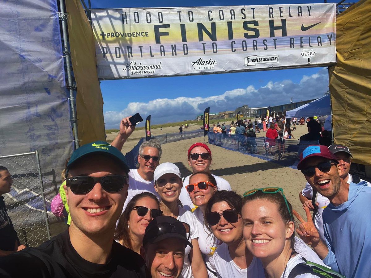 EvanWatsonNews's tweet photo. 198 miles later, this group of 11 finished the Hood to Coast relay today! What a wild journey, Iโm really proud of this team.
Training for next year startsโฆlater. #HTC22 #HTC40 @AlmaJMcCarty https://t.co/UkOxhFTp1A