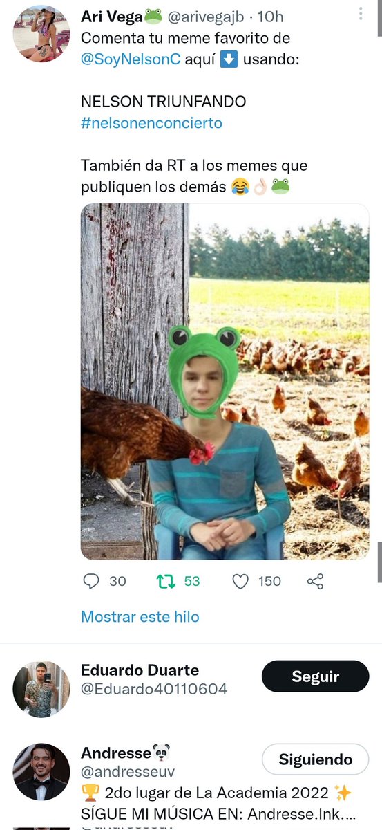 arivegajb's tweet photo. Como cuando es primera vez que recibo un like de @andresseuv 😍 y es a un tweet de memes de @SoyNelsonC 😂😂😂 no pudo ser mejor #ANDRELSON rules ❤️😂
NELSON TRIUNFANDO
#nelsonenconcierto https://t.co/Edql9RiELf