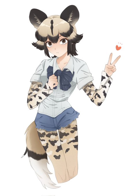 #けものフレンズ
リカオンの日だったらしいのでリカオンを描いてもらいました^^ 