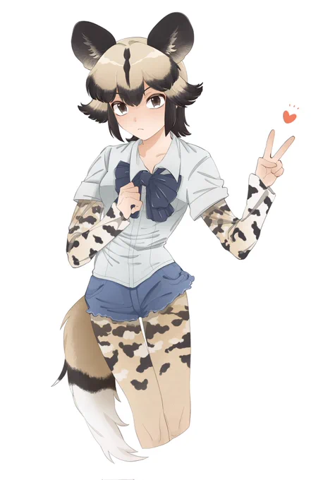 #けものフレンズ
リカオンの日だったらしいのでリカオンを描いてもらいました^^ 