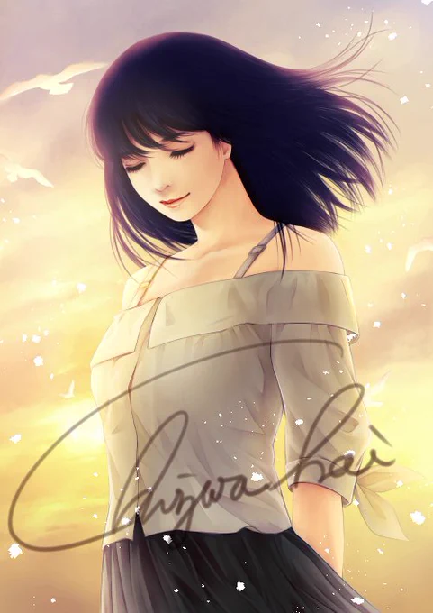 お台場海浜公園が好きですぬ。その夕暮れが好きですぬ。古い絵ですが好きな場所の好きな時間を描いた、潮騒(個人蔵 