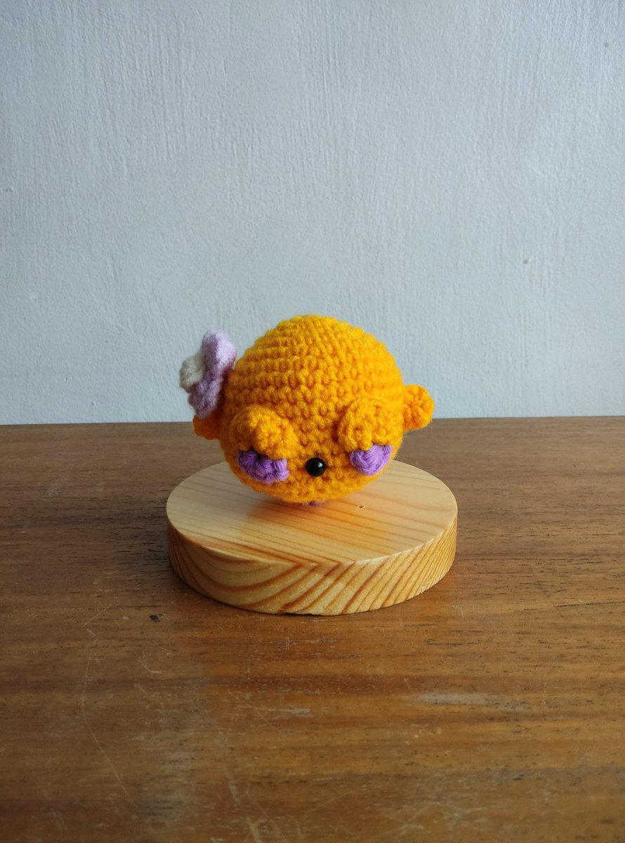 NansuNFT's tweet photo. I made a crochet stuffed toy inspired by @y00tsNFT. I used different colors and different crochet techniques to finish this. Hope you like it! @frankdegods @y00tlist https://t.co/Ej9grrAZmJ