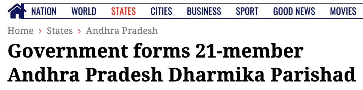 ARanganathan72's tweet photo. Andhra HRI Act already forces temples earning more than 5 lacs to pay 21.5% of their income to the Endowments Department. Now the govt issues orders to set up Dharmika Parishad with draconian powers to form temple trust boards and extend land lease.

Secularism means loot Hindus. https://t.co/6br7s4VqIv