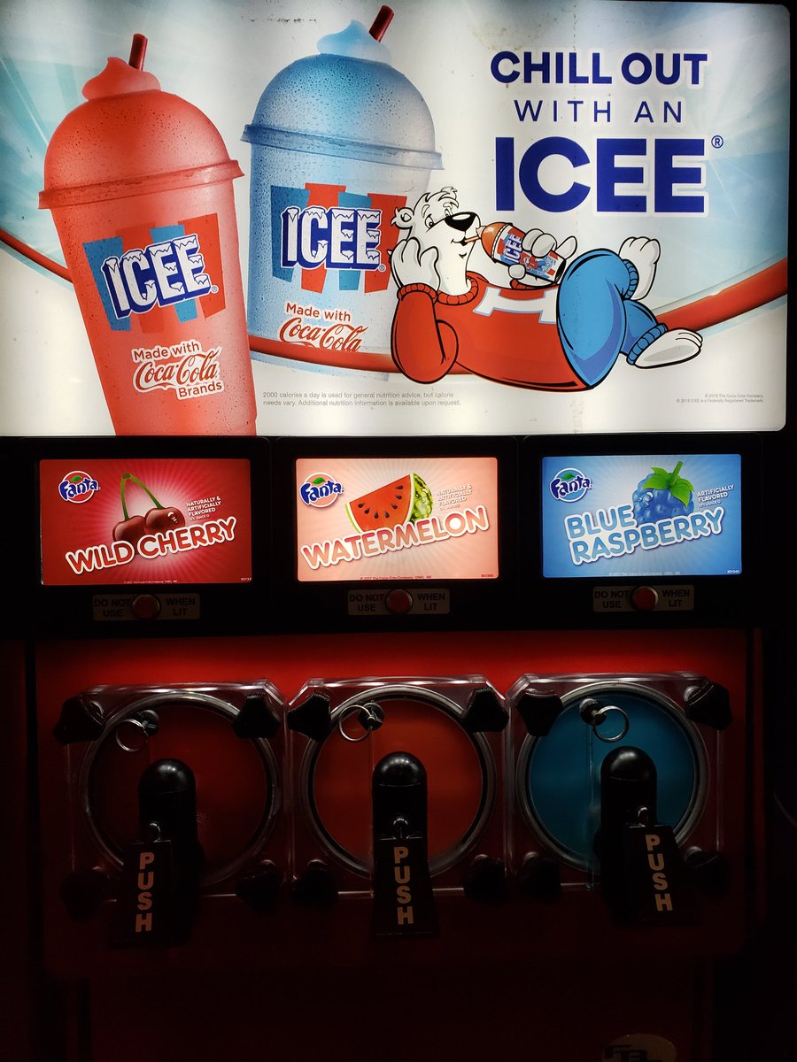 ChibiAngel86's tweet photo. New ICEE flavor!
#ICEE #fanta #fantaicee #ICEEs #wildcherry #watermelon #blueraspberry #amctheaters #shareamc #shareamctheaters https://t.co/HFVycxu37W