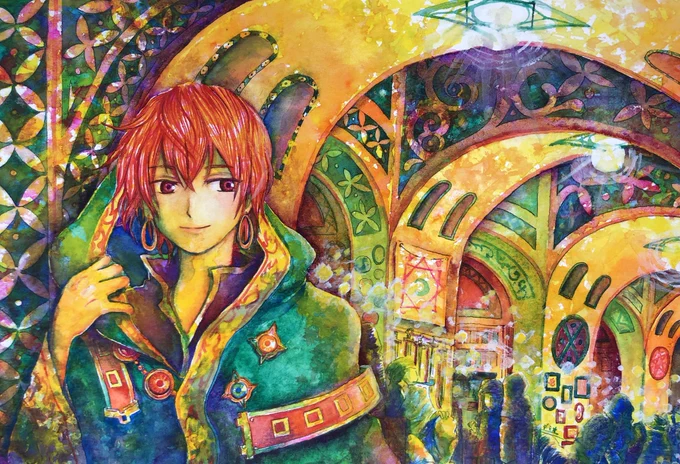 『私は色彩星の魔術師』本日までなので2日目も参加してみます!キラキラと不思議や星を散りばめたカラフルな絵や青い絵を描いたりするのが好きです。どの絵も物語を秘めてる…そんな創作世界を描いてます。#水彩の魔術師の集い  