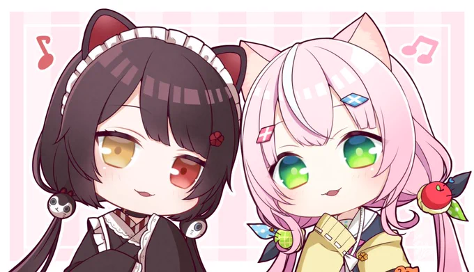 シルエットが似た二人のコラボ可愛かった#Nari_Art 
