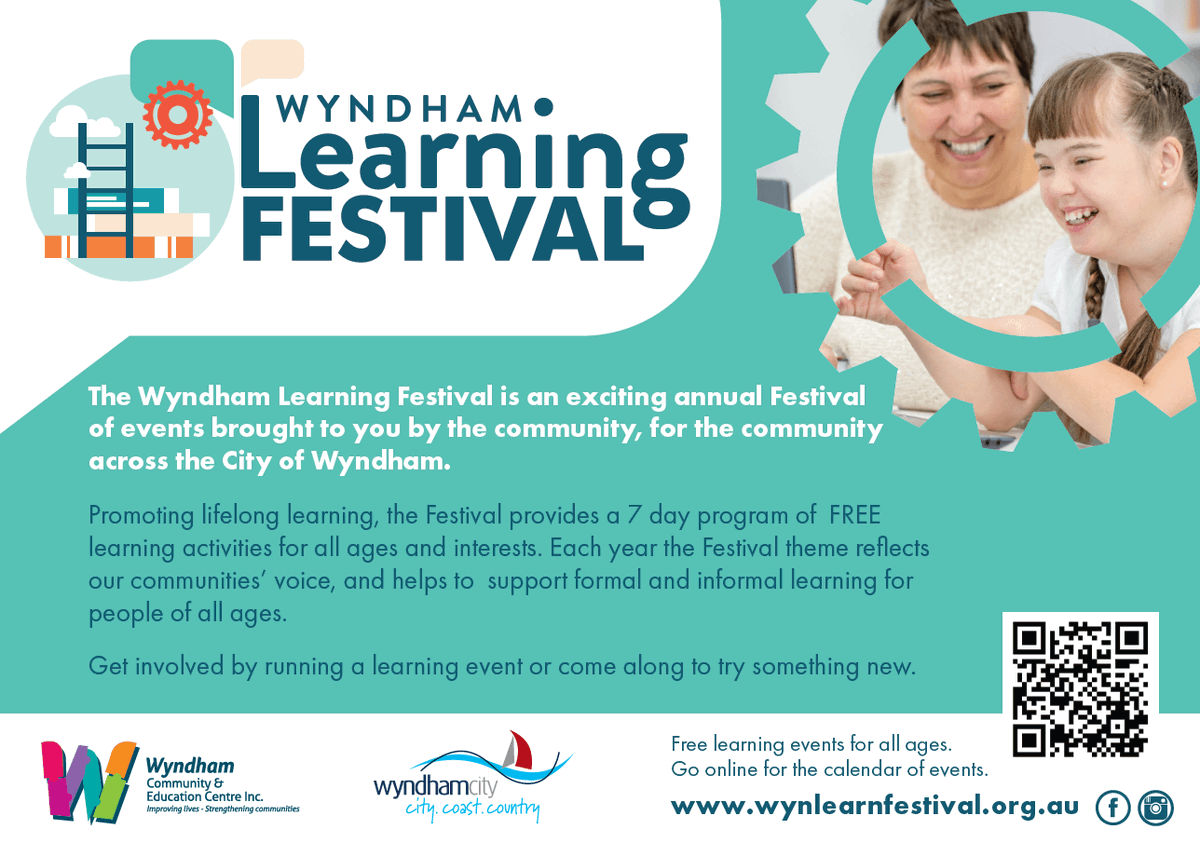 AdultLearningAu's tweet photo. The inspiring Wyndham Learning Festival returns for 2022. Book now for a huge range of free and online events, including "Starting a home-based food business – Industry Insights" for #ALW2022 and #ConnectWithLearning @WynLearnFest
https://t.co/sSnCQUqWGU https://t.co/wnkff8VVK9
