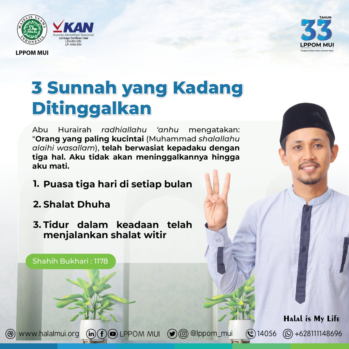 lppom_mui's tweet photo. #sobatlppom, yuk kita senantisa saling mengingatkan untuk selalu melaksanakan sunnah-sunnah Rasulullah SAW sebagai bentuk kecintaan kita kepada beliau.
.
#tausiyah #selfreminder #syafaat #sunnah #rasul #puasa #witir #duha #lph #lppommui #update #kamuharustau https://t.co/1J95e0qvJt