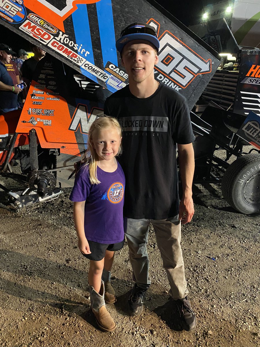 When God wants you to see the <a href="/WorldofOutlaws/">World of Outlaws</a> at least once so he sends some rain over night to slow down harvest. Thankful we were able to make it down to Fargo to catch the greatest show dirt. Thanks again @Haudenschild_17 and @zanhaudenschild for making my girls day!