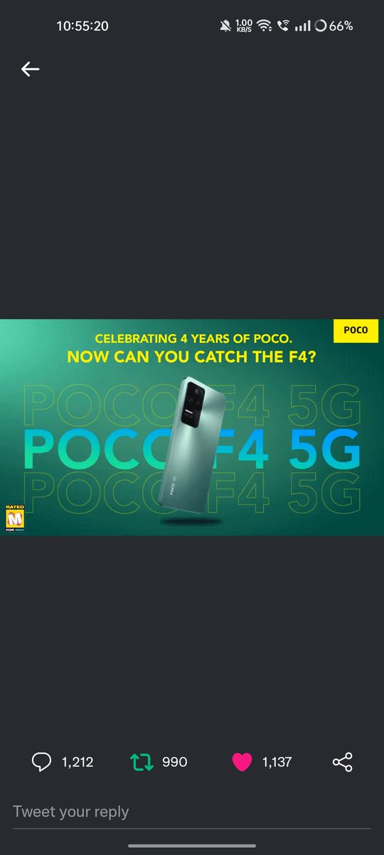 himanshusail_15's tweet photo. @Himanshu_POCO Here is my screenshot of #POCOF45G
Thankyou for the Giveaway @Himanshu_POCO & team @IndiaPOCO ๐
#POCOF45G #EverythingYouNeed
#4YearsofPOCO
Tagging:
@Jatin_909
@Dinesh_the_star
@ashwatnandagaw1
@Ujjwal_021
@santosh_godage https://t.co/QKXC5JMOPN