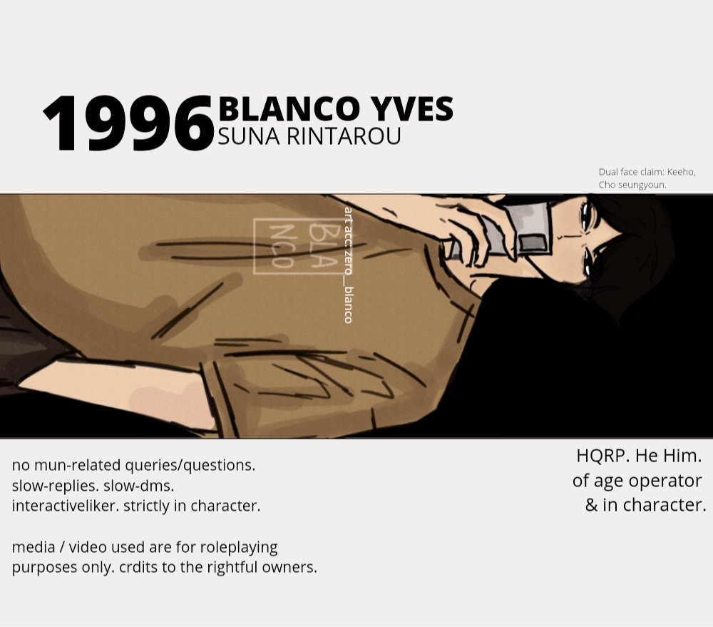 ︎ ︎

︎ ︎

            rintarou blanco yves suna.
            r-introducing. #hqrp 
            likes ╱ rts to be mutuals.
︎ ︎

︎ ︎
︎ ︎