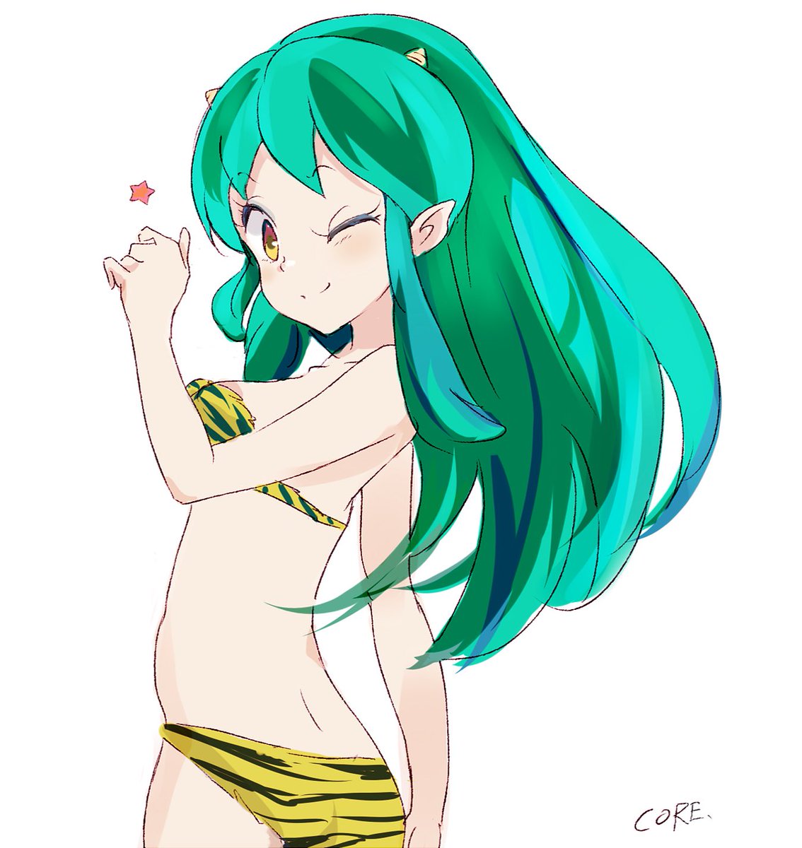 ラム・インベーダー(うる星やつら) 「なんとなくラムちゃんを描いてみる 」|COREのイラスト