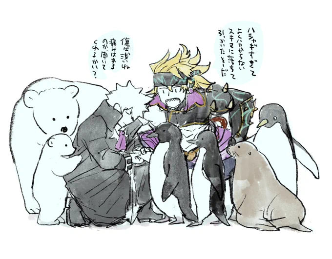 夏イベに出ていた医療班のサンソンの幻覚を描きました 
