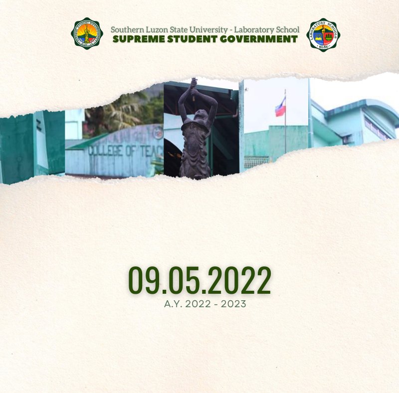 SLSU_LS_SSG's tweet photo. ✨ Are you ready? ✨
📍09.05.2022
#TheLabSchool⚖️ https://t.co/uzbBvgOO8Y