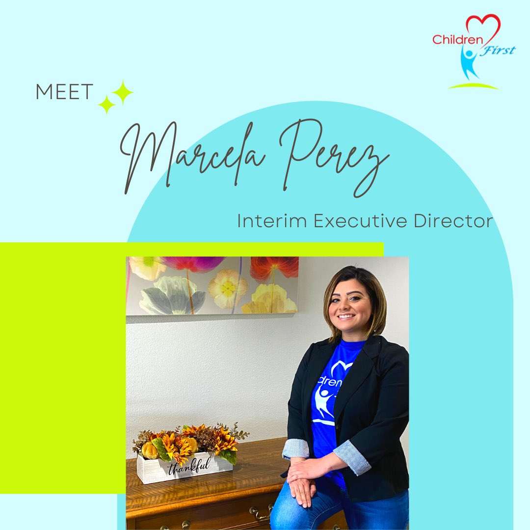 ChildrenFirstCC's tweet image. NEWS: The Children First Board of Directors announce Marcela Perez as Interim Executive Director.

To read more about this agency update:

childrenfirstinc.org/news.html