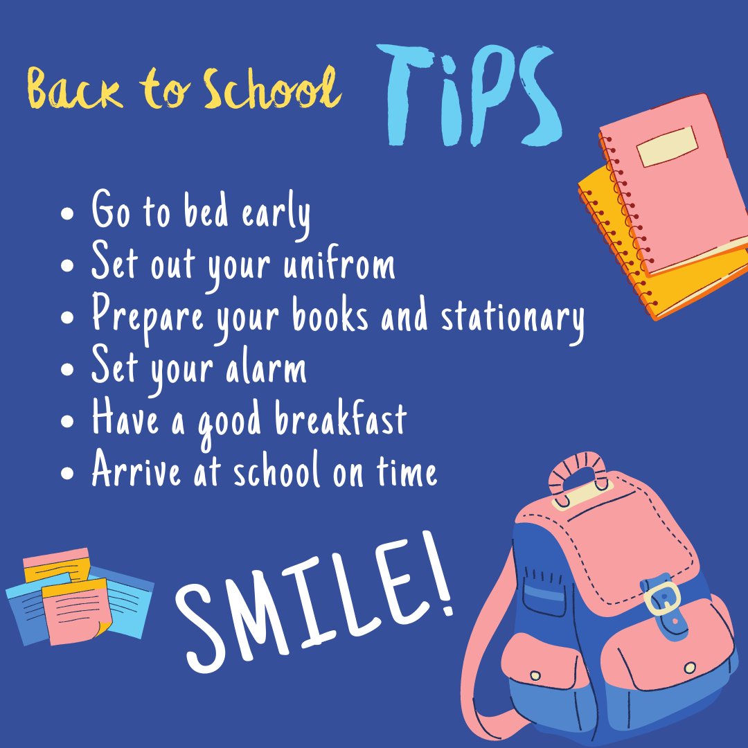 After summer break it might be a little difficult to get back into the school routine, we have some tips to help get you started. #BeAmazingAtWIS #BacktoSchool