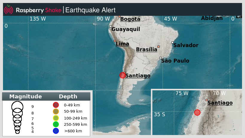 raspishakEQ's tweet photo. Preliminary M5.1 #earthquake 12km/7miles from #Curepto, in #CentralChile, 2022-08-28 06:13 UTC by @raspishake network.

Join the largest #CitizenScience #seismograph community ➡ https://t.co/Y5O0dgJqJF

EVENT ➡ https://t.co/mCpU0kCSkl https://t.co/H29V3OzxLP