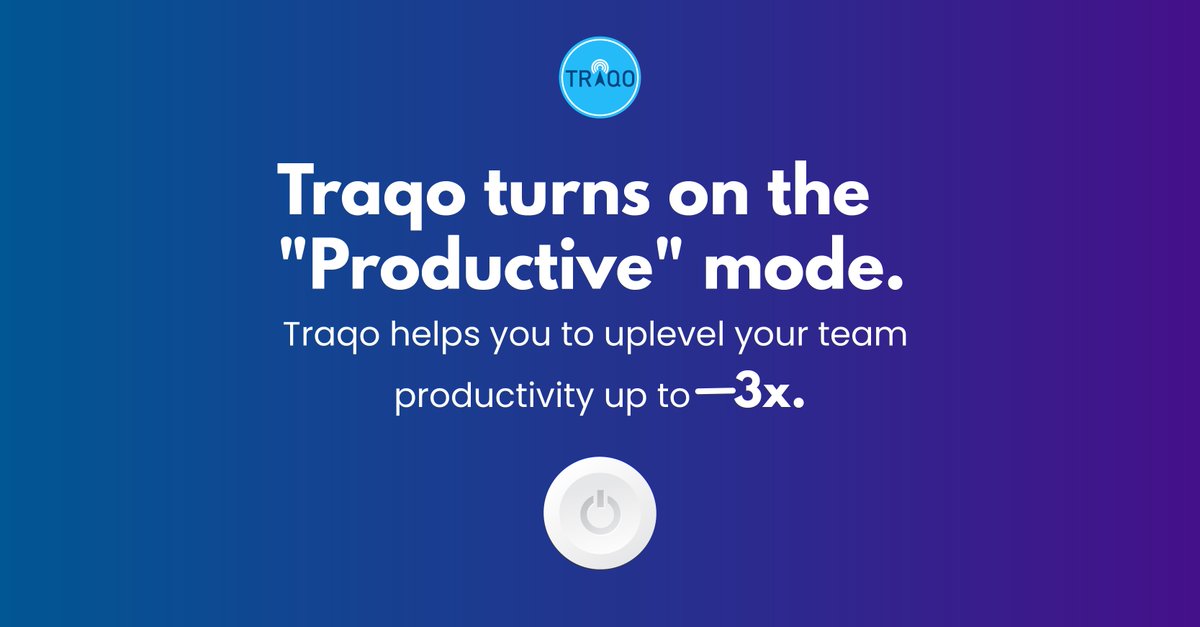 traqo_in's tweet photo. Want to boost team productivity up to 3x?

Try @traqo_in today!

#logistics #traqo #teamproductivity https://t.co/gOBBv3rGLJ