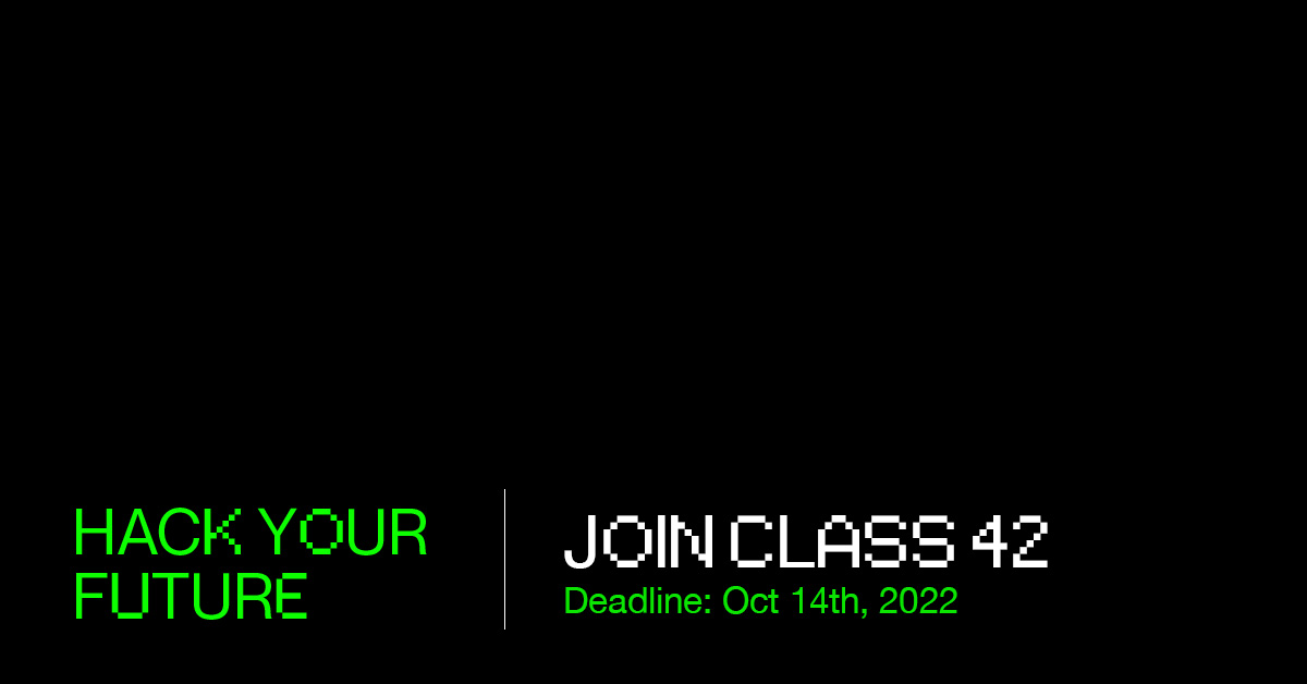 Do you want to start a career as a web developer or software tester? Then join HackYourFuture’s class 42! The application deadline is October 14th, 2022!

More info and requirements on hackyourfuture.net/apply