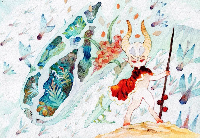 #水彩の魔術師の集い 「私は隠遁の魔術師」日々引きこもりがちな生活を送っています。モチーフはいのちが好きです。 