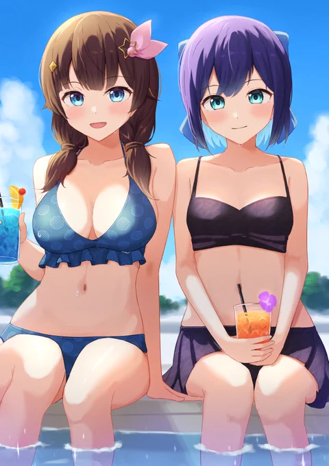 プールサイド#soraArt #絵ーちゃん 