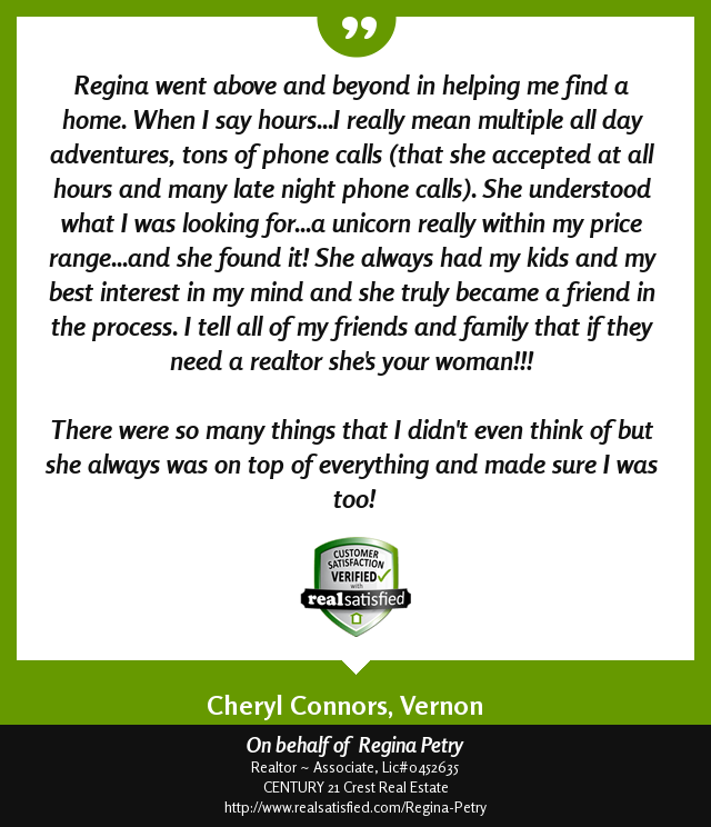 REGINAPETRY's tweet photo. How would this recommendation make you feel? I'm thrilled. https://t.co/Cviz6Hvl8J via @realsatisfied https://t.co/E0zMGKP6g5