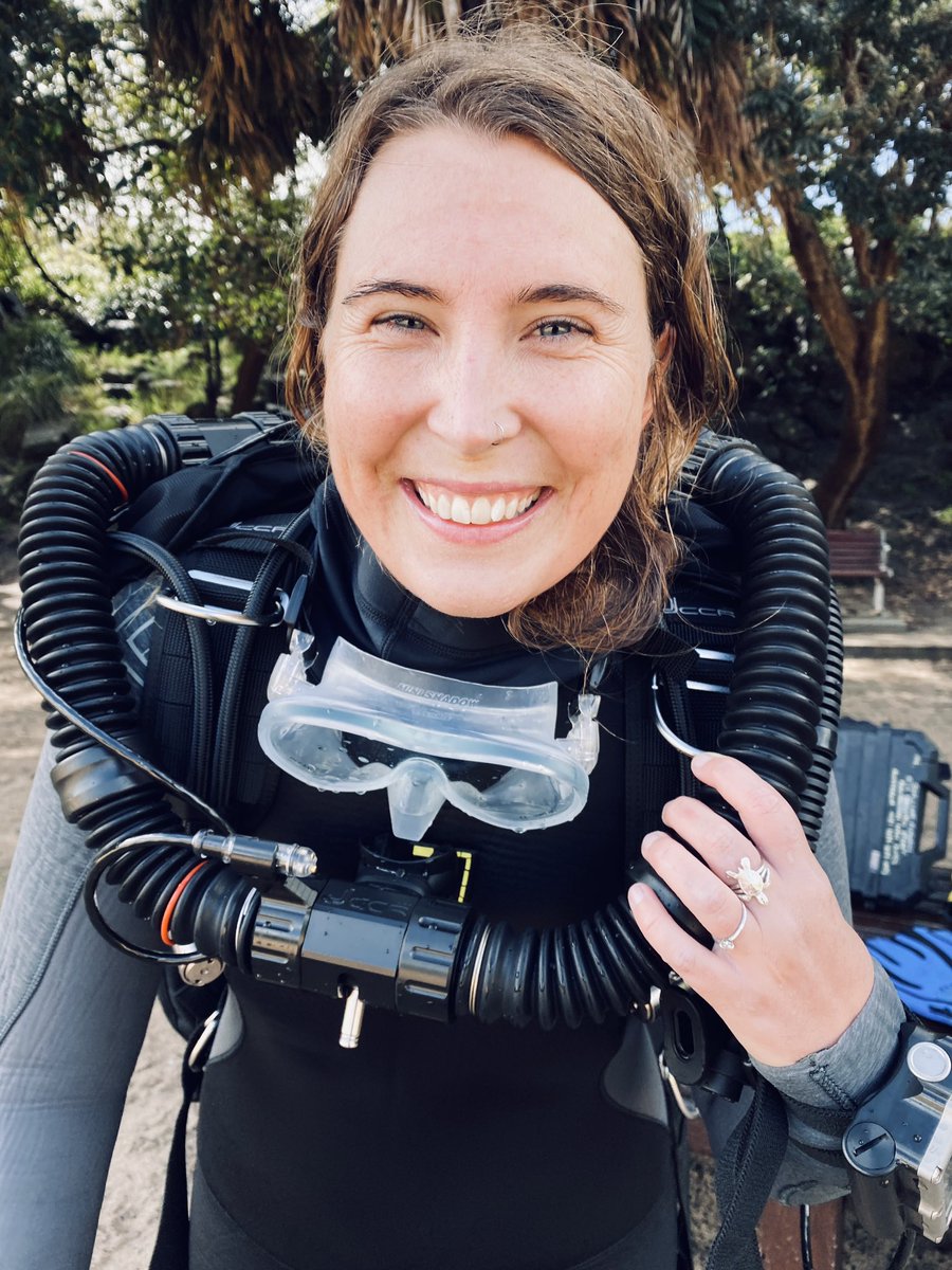 The face of a happy gal who has spent most of the weekend underwater trying to convince the giant cuttlefish that she is one of them because she too, can dive without bubbles. I think the cuttlefish bought it. I’m officially a rebreather nerd now.😊🤿