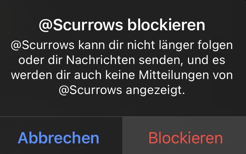 Geheimtipp 🔥: Wenn ihr jemanden nicht mögt, Euch deren Tweets nerven, oder keine Reichweite für deren Bullshit geben wollt, blockiert diese Person einfach.
Lebt sich ruhiger. 😉
