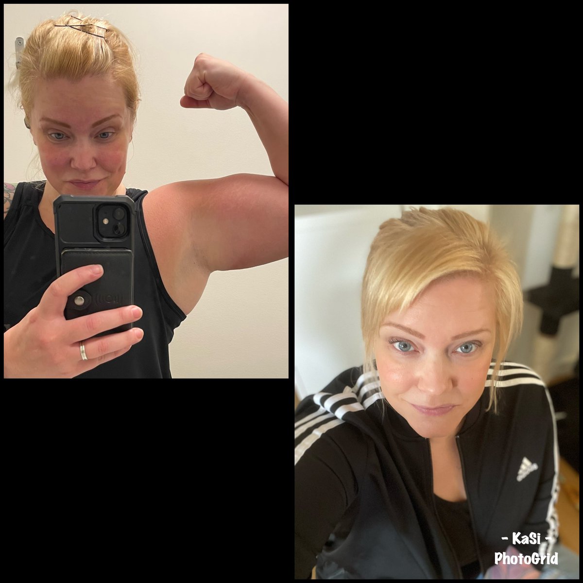Mon: #Biceps, shoulders & back 😍💪 Tue: 3hrs sleep = rest 😴 Wed: Zombie 🧟‍♀️ mode… Thu: Grocery shopping 🛍 Fri: Slept 13 hrs 😳 Hellooooo #fibro 😅 Sat: Tris, shoulders & chest 🤗 Sun: Pain, pain, stupid pain.. 😤 Took it one day at a time 🤷🏼‍♀️ & worked all days except Monday