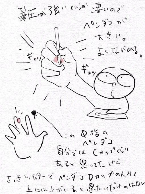 どんなに描いても、腱鞘炎にはならないんだけど。 