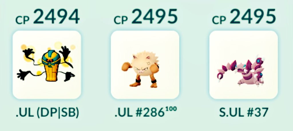 OmNomNomNomTom's tweet photo. Here are 3 VERY solid teams for y'all to try out in the Ultra League! ๐๐
P.S. I always put my safe-swap in the 3rd slot for some reason ๐คทโโ๏ธ
#pogo #buzzwole #ghosts #pokemon #gbl #battle #teams #pokemonGO #gobattleleague #solidsquad #shadow #UltraLeague #PvP https://t.co/tj14sqvYAA