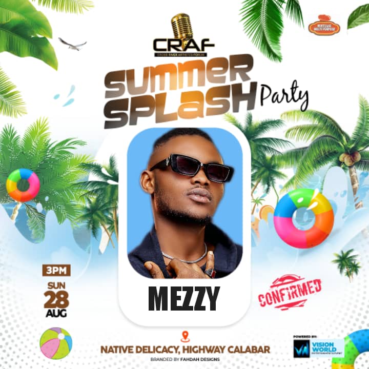 Mezzybatguy2's tweet photo. It's today guys please turn up, let's have fun together
As I will be performing your favorite songs #Ayefon + #GodAbeg
 
Cc Phile Nobemush 

#CrafSummerSplashParty
#GodAbeg
#Ayefon
#Mezzybatguy
#Okrikri
#VWMusic https://t.co/wGa3K2BLhT