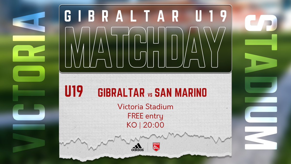 Your 🇬🇮 U19's are next to take to the field as they take on San Marino at 20:00 at the Victoria Stadium 🏟️

Entry is free so come on down and show your support ⚽