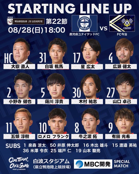 鹿児島ユナイテッドfc 22年8月28日 日 ツイ速まとめ