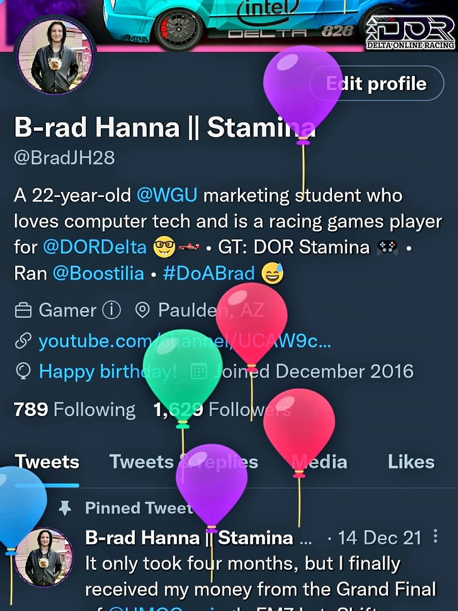 BradJH28's tweet photo. Completed another lap around the sun! π₯³π2οΈβ£2οΈβ£
Hopefully I can #DoABrad and make it to lap 500. ππ€
Level 22 Stats:
+7 Stamina
+5 Intelligence
+3 Dexterity
-4 Agility
-2 Strength
-2 Luck https://t.co/rdOZclFHMO