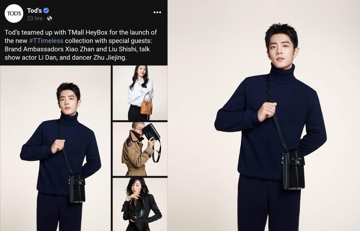 SuibianWielder's tweet photo. Also, TOD'S had posted in their FB their recent ad campaign that featured spokesperson Xiao Zhan, so please don't forget to engage ✨ Go go go go~

🔗 https://t.co/uFf7s0sznX
🔗 https://t.co/QNUZLozwhE

#XiaoZhan #肖战 #XiaoZhanxTODS https://t.co/XmQaemNovF