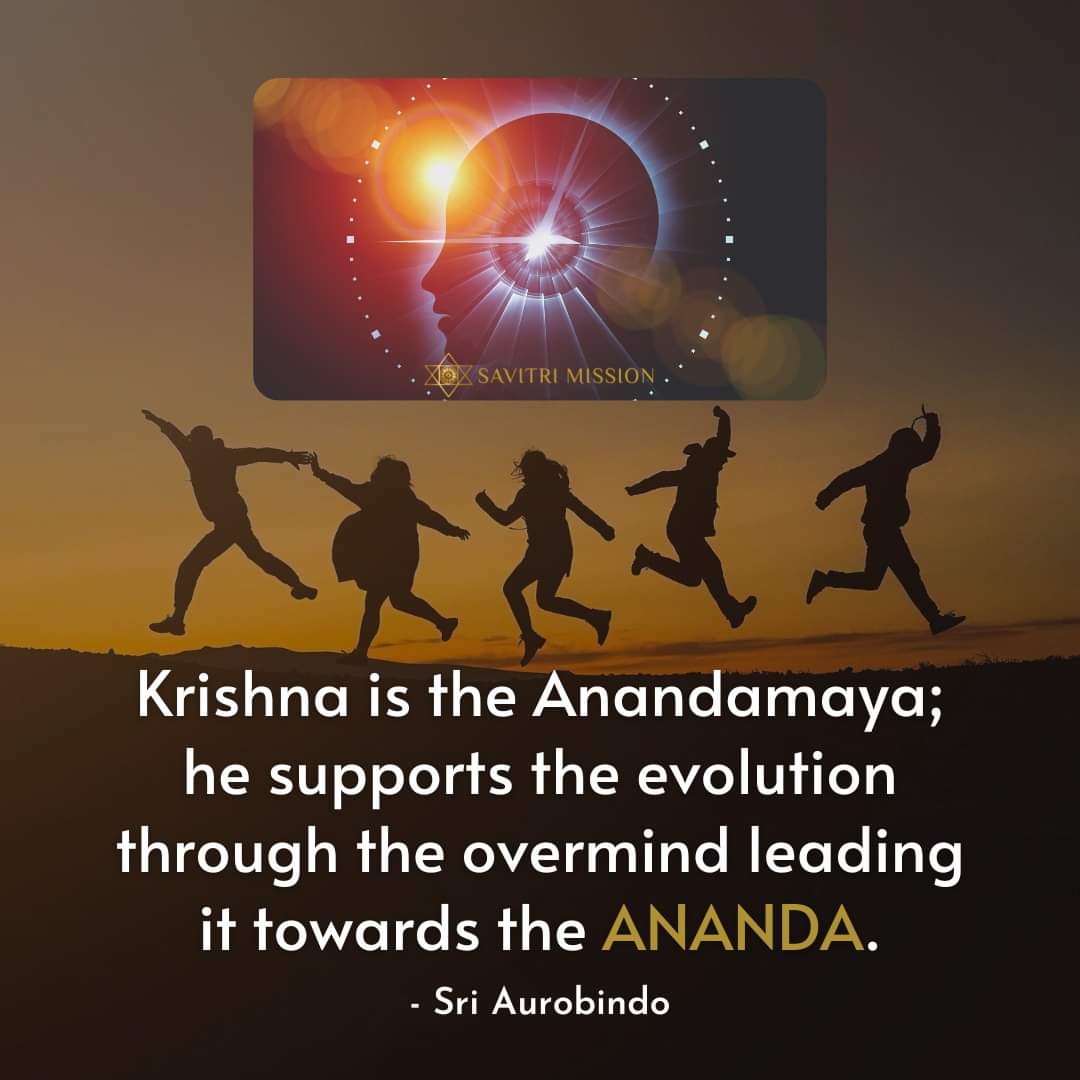 SavitriMission's tweet photo. “Krishna is the Anandamaya; he supports the evolution through the overmind leading it towards the Ananda.”
Sri Aurobindo
#Krishna #anandamaya #overmind #ananda #evolution #spirituality #spiritual #divine #divineevolution #spiritualevolution #tranformation #sriaurobindo #happiness https://t.co/JTFPC3HjgX