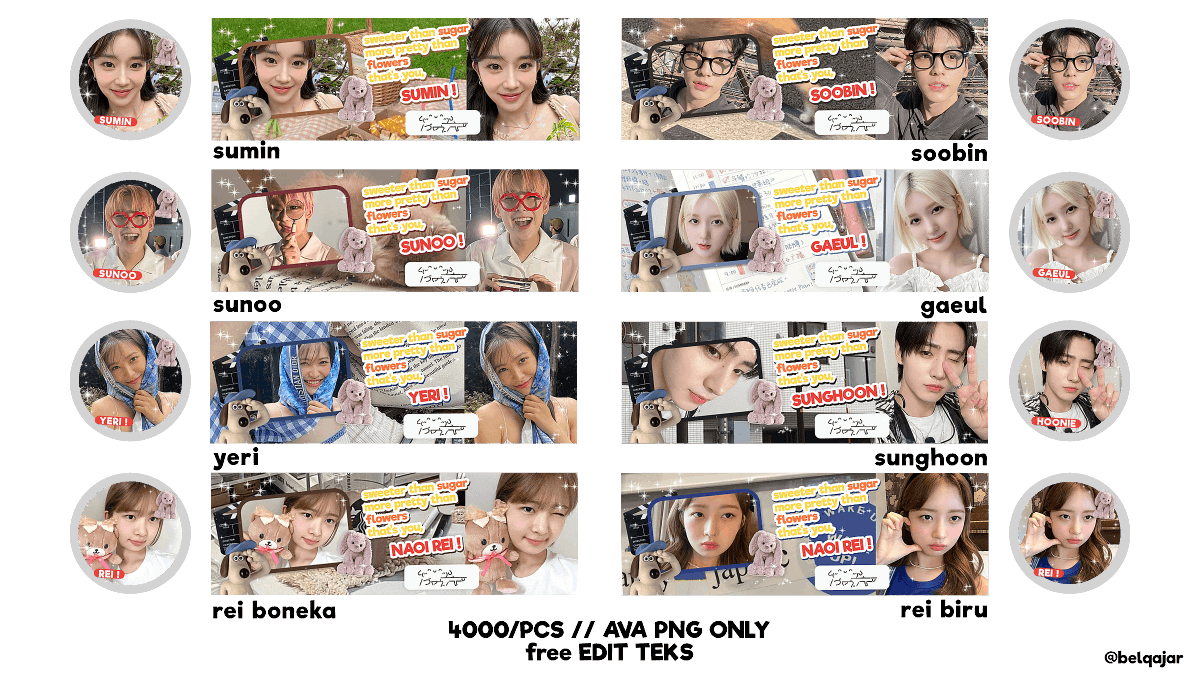 belqajar's tweet photo. @chamomilre gg nih kak
Layout ready stocknya lagi promo nih !
- 35OO/pcs get ava png only
payment : all e-wallet, qris

s-old : sumin
https://t.co/ajOIfztG4p