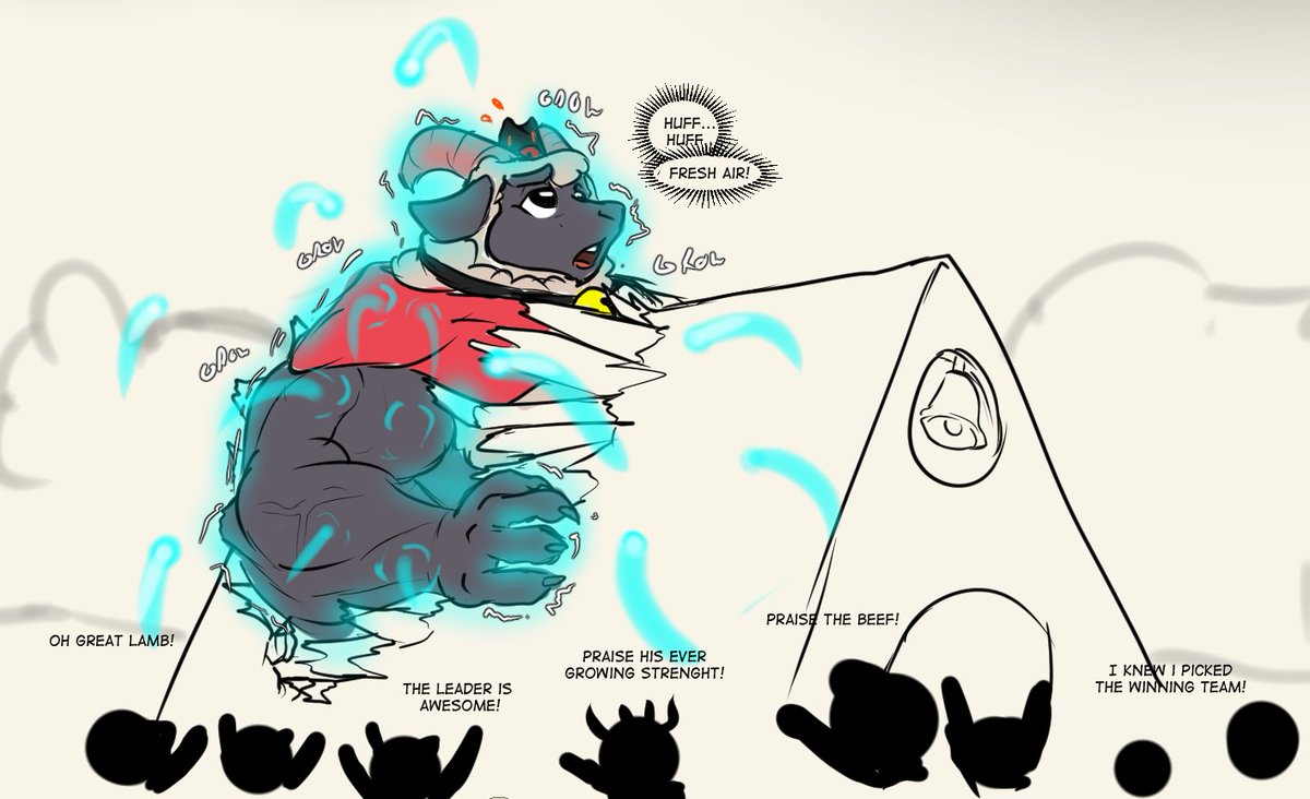 TyrRemora's tweet photo. More over enthusiastic worshiping from the Cult of the Lamb https://t.co/jqf50AI0Rc