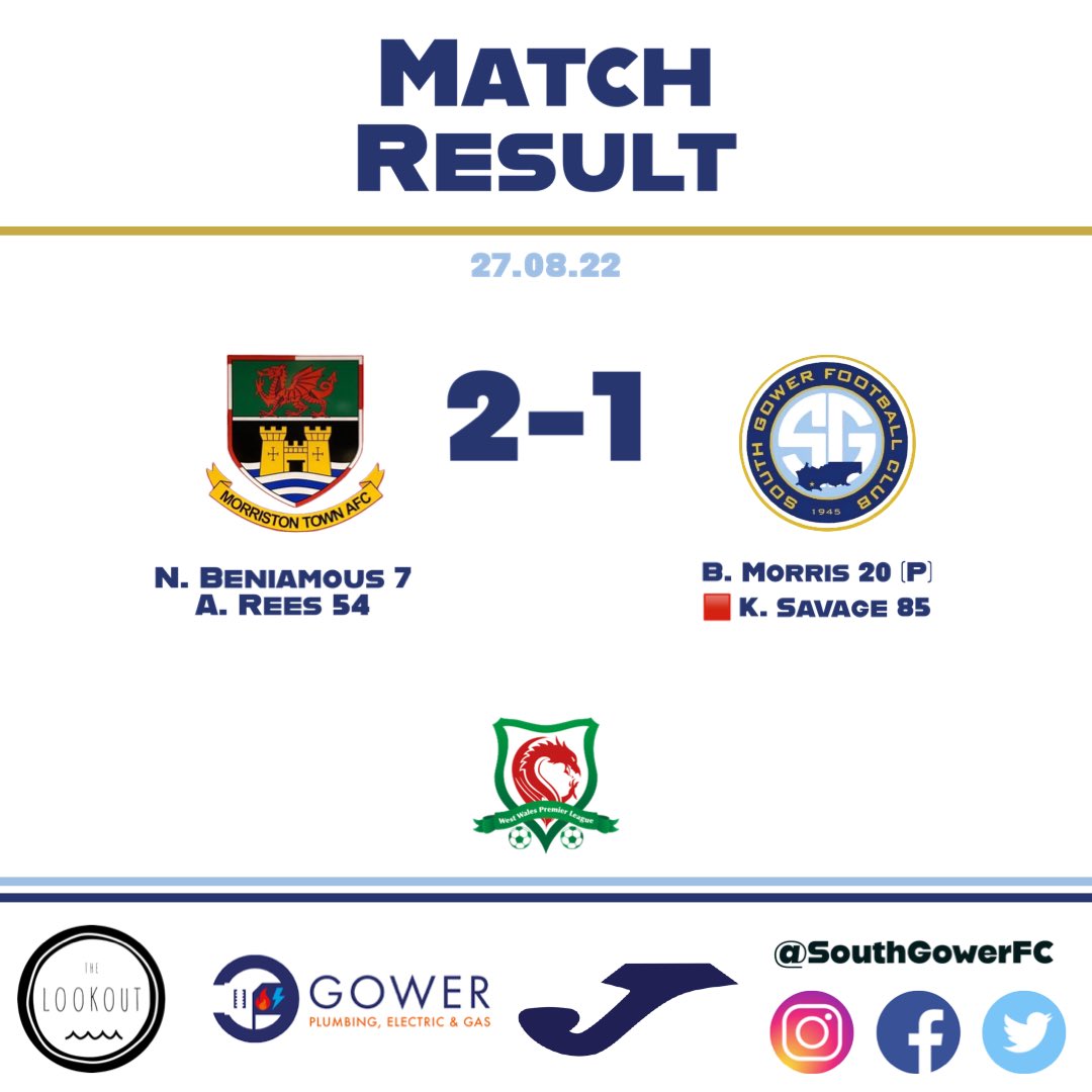 SouthGowerFC's tweet photo. A highly competitive match at the dingle yesterday against a strong @Morriston_Town side.
Difficult conditions for both sides in the heat, but the home side did enough to take all 3 points. 
#WeBounceBack #UppaGower https://t.co/XtQk9Ns8DE