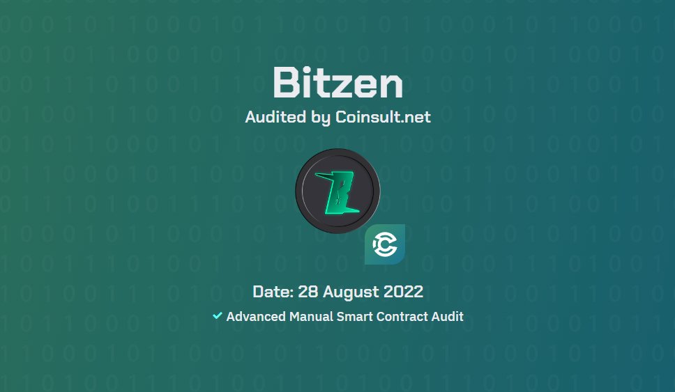 CoinsultAudits's tweet photo. 🔒 New audit completed for 
@BitzenSpace 

Read more:
https://t.co/j4GhZjI0Zf

🐦Twitter: 
https://t.co/a0ZHQ5u8e1

📱 Telegram: 
https://t.co/88dM3IKCpY

🌐 Website: 
https://t.co/nfWbwX2NMn https://t.co/3GuG2ERCHA