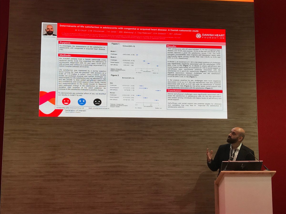 🎯The cardiologist of tomorrow <a href="/m_chouli/">M. El-Chouli</a> presenting the latest data about life satisfactory among adolescent with CHD❤️🧒🏻👧🏻❤️
#esccongress2022 <a href="/CopCard/">Copenhagen Cardiovascular Research Center</a>