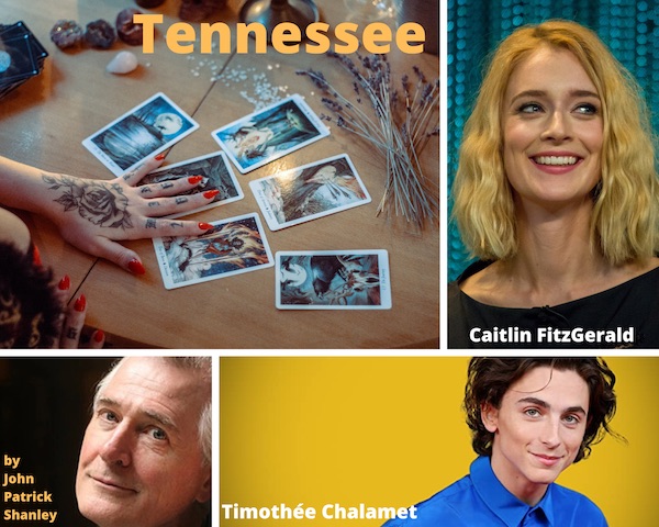 Who needs a crystal ball? In John Patrick Shanley's TENNESSEE, a wannabe musician (<a href="/RealChalamet/">Timothée Chalamet</a>) seeking an escape plan and a peek at his future approaches a dissatisfied woman (Caitlin FitzGerald) who's blessed, or cursed, with the power of foresight.  playingonair.org/new-releases/t…