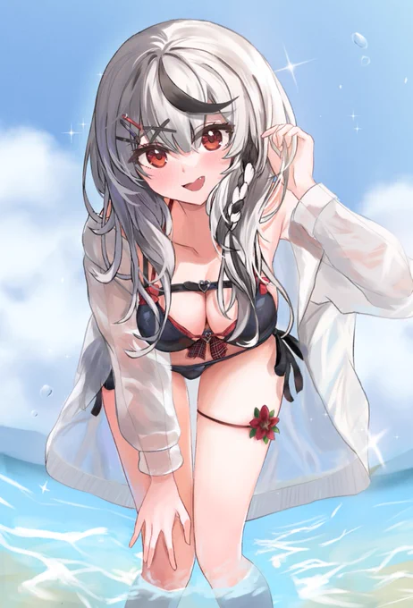 #今月描いた絵を晒そう 初めて水着に苦戦した月でした 