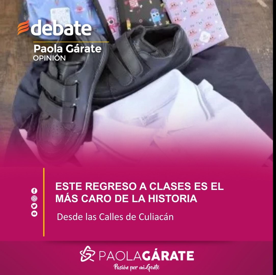 Les comparto mi Columna en  <a href="/ELDEBATE/">Debate</a> "Este regreso a clases es el más caro de la historia",  agradecida por sus comentarios y honrada de que la compartan, deseo pasen un lindo domingo mi Gente!!!

debate.com.mx/opinion/Paola-…